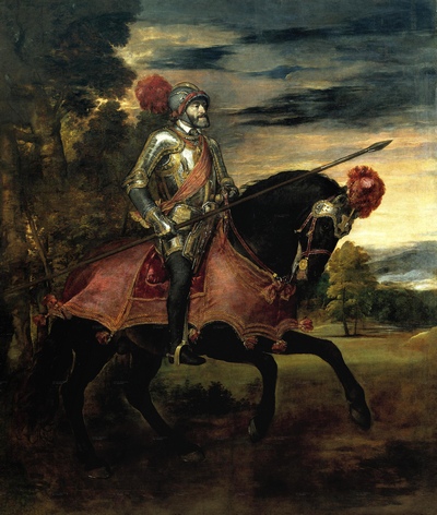 Карл V во время битвы под Мюльбергом