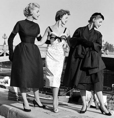 история женского платья 50 годов